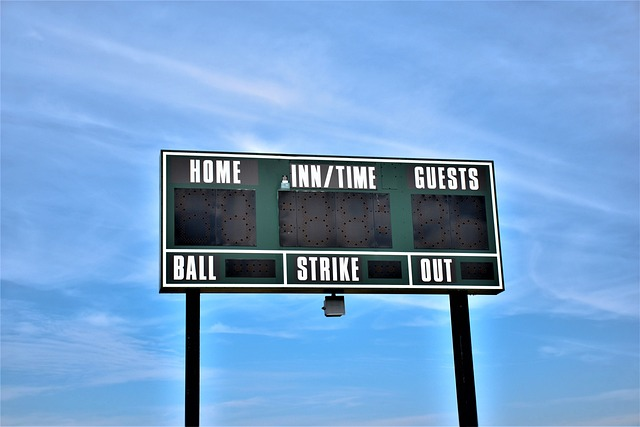 official baseball scoreboard